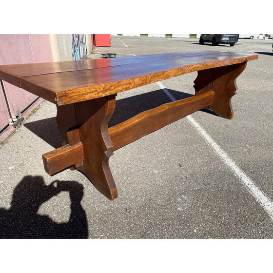 Image 1 of Table de ferme vintage en bois