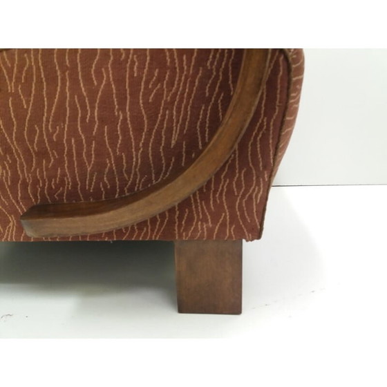 Image 1 of Ensemble de 3 fauteuils Halabala Art déco vintage par U.P. Race Brno, Tchécoslovaquie années 1930