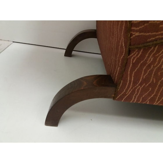 Image 1 of Ensemble de 3 fauteuils Halabala Art déco vintage par U.P. Race Brno, Tchécoslovaquie années 1930