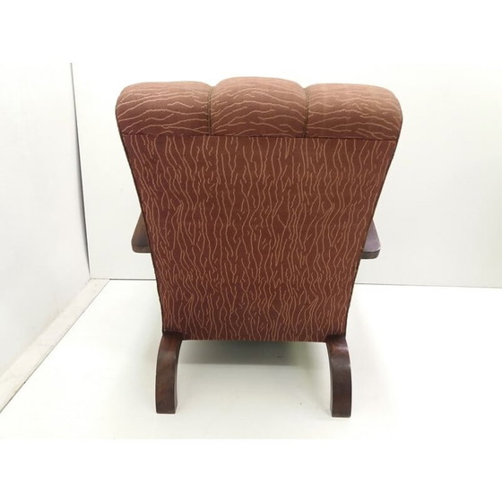 Image 1 of Ensemble de 3 fauteuils Halabala Art déco vintage par U.P. Race Brno, Tchécoslovaquie années 1930