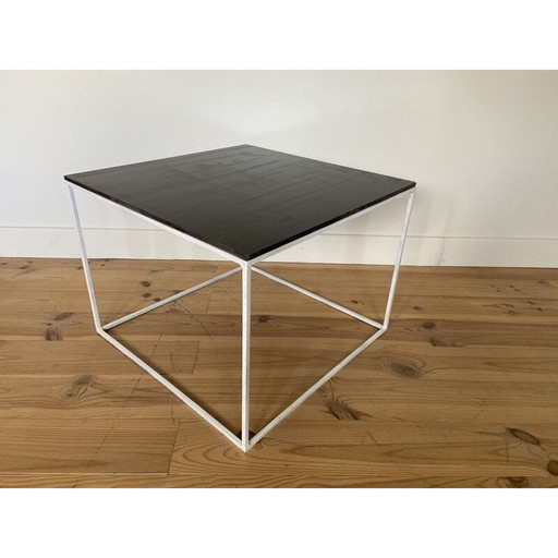 Table basse carrée en ardoise vintage