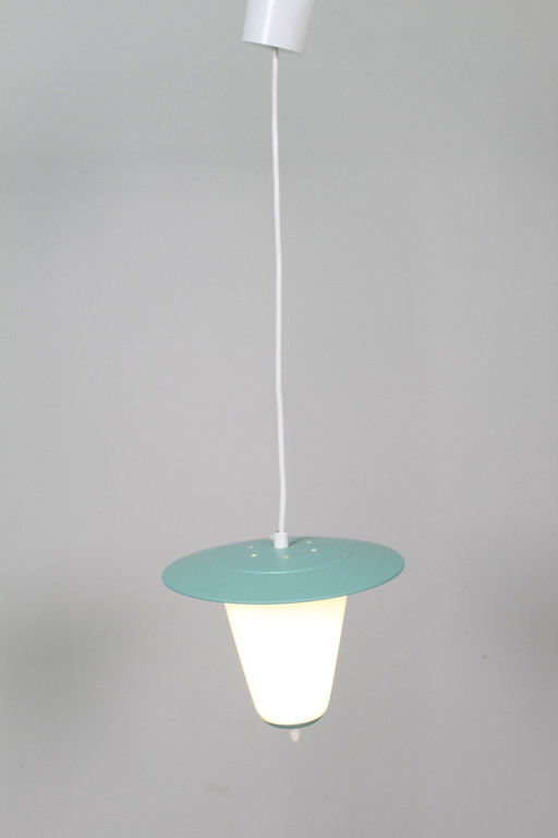 Lampe vintage, lampe suspendue - vert menthe, style années 1950