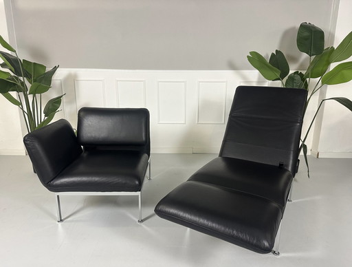 Brühl Roro Small Canapé en cuir Fauteuil Fonction sommeil Canapé