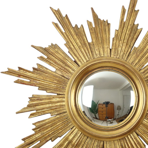 Miroir solaire Sunburst Deknudt en feuille d'or