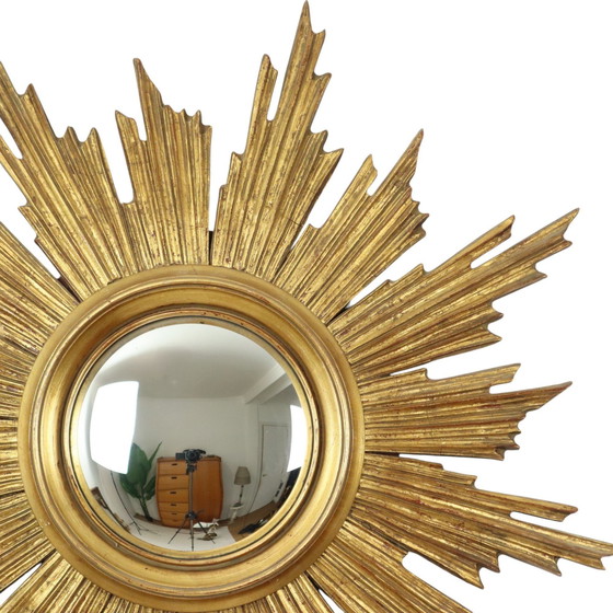 Image 1 of Miroir solaire Sunburst Deknudt en feuille d'or