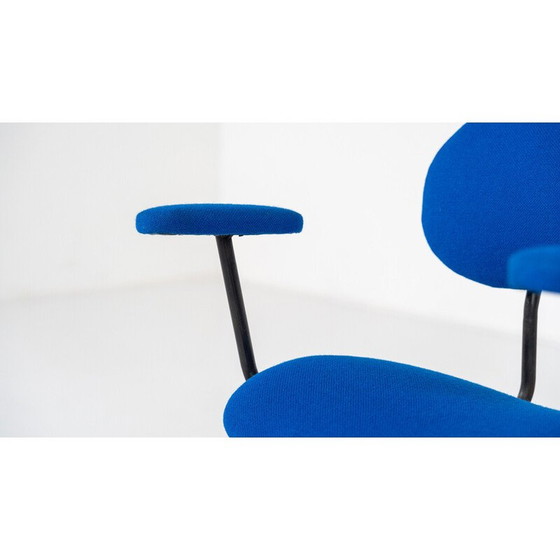 Image 1 of Fauteuil de bureau vintage bleu pivotant
