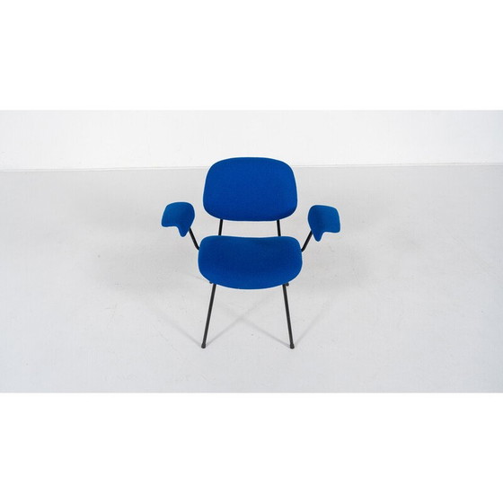 Image 1 of Fauteuil de bureau vintage bleu pivotant
