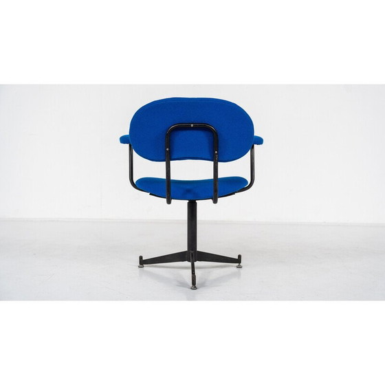 Image 1 of Fauteuil de bureau vintage bleu pivotant