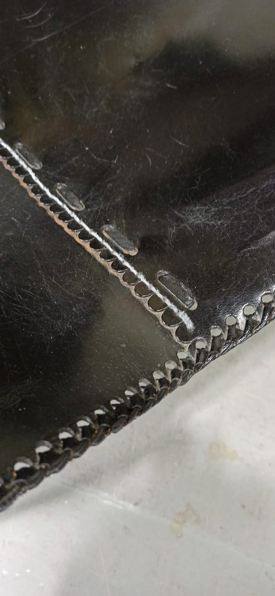 Image 1 of Fauteuil papillon en cuir noir