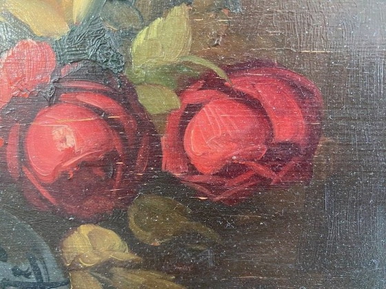 Image 1 of Tilly Moes - Nature morte avec des roses dans un pot de Cologne