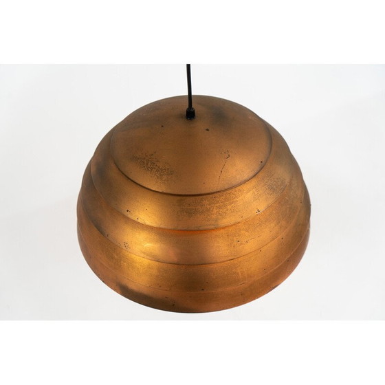 Image 1 of Lampe suspendue "Ruche" en cuivre vintage par Hans-Agne Jakobsson pour Ab Markaryd, Suède années 1950