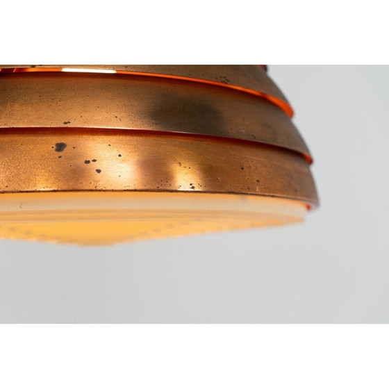 Image 1 of Lampe suspendue "Ruche" en cuivre vintage par Hans-Agne Jakobsson pour Ab Markaryd, Suède années 1950