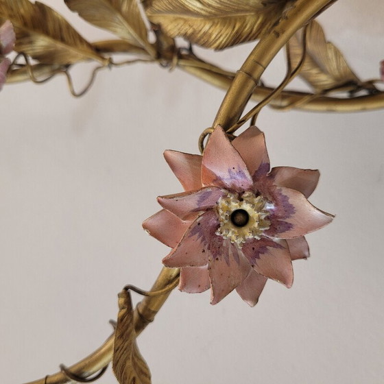 Image 1 of Paire d'appliques vintage en métal doré, Italie