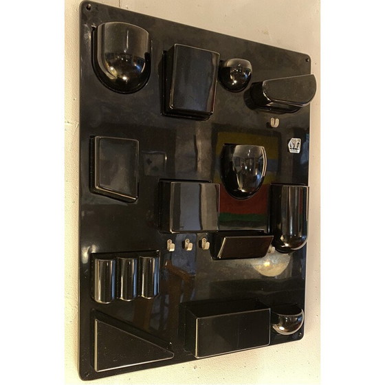 Image 1 of Organisateur mural noir vintage de Dorothee Becker, Allemagne 1969