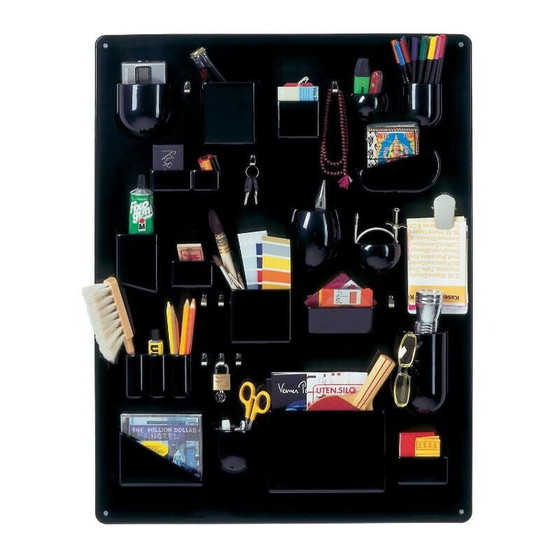 Image 1 of Organisateur mural noir vintage de Dorothee Becker, Allemagne 1969