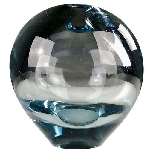 Vase vintage en verre soufflé danois par Per Lütken pour Holmegaard, années 1950