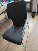 6x Bert Plantagie Musterring chaise de salle à manger moderne en cuir gris