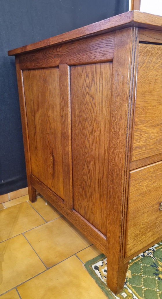 Image 1 of Armoire administrative à 2 tiroirs en chêne, 1950