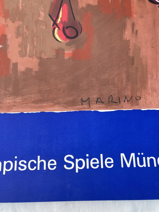 Image 1 of Lithographie Jeux Olympiques D’Été 1972, Munich, Par Marino Marini