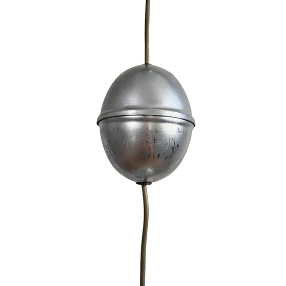 Image 1 of Lampe suspendue, chrome, New Look, Elektroinstala Děčín, Tchécoslovaquie, années 1950.