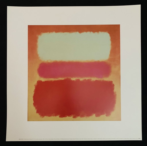 Mark Rothko : "Nuage blanc sur le pourpre 1957". Lithographie offset.