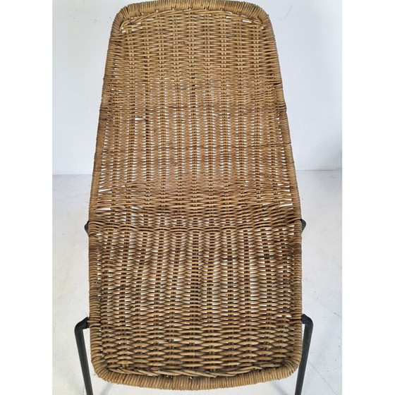 Image 1 of Paire de chaises en osier vintage de Campo et Graffi