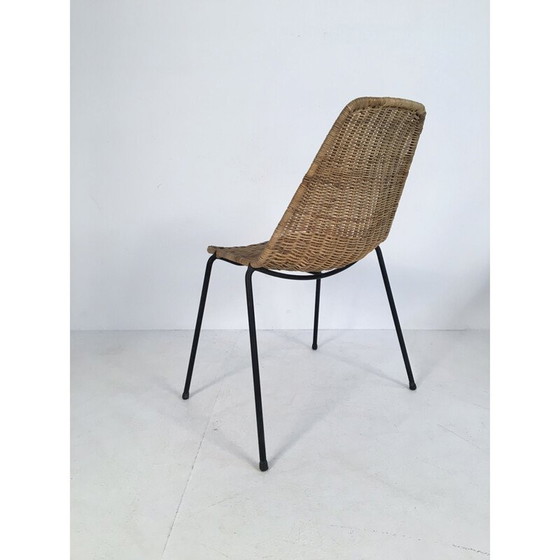 Image 1 of Paire de chaises en osier vintage de Campo et Graffi