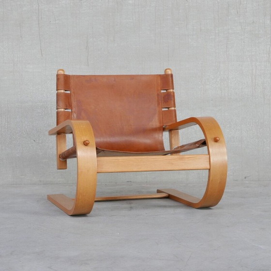 Image 1 of Paire de fauteuils vintage en cuir "Scacciapensieri" par De Pas, D'Urbino et Lomazzi pour Poltronova, Italie, années 1970