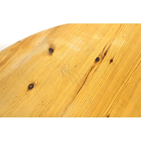 Image 1 of Table circulaire vintage en pin, Suède 1970