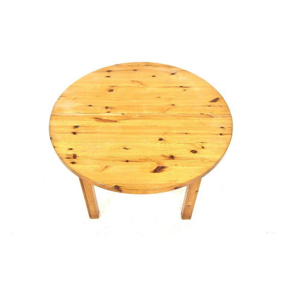 Image 1 of Table circulaire vintage en pin, Suède 1970