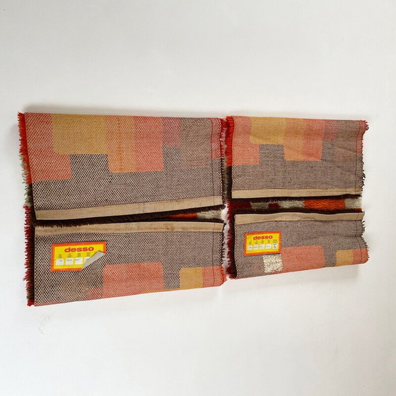 Image 1 of Paire de tapis vintage à poils longs en laine multicolore par Desso, Pays-Bas 1970