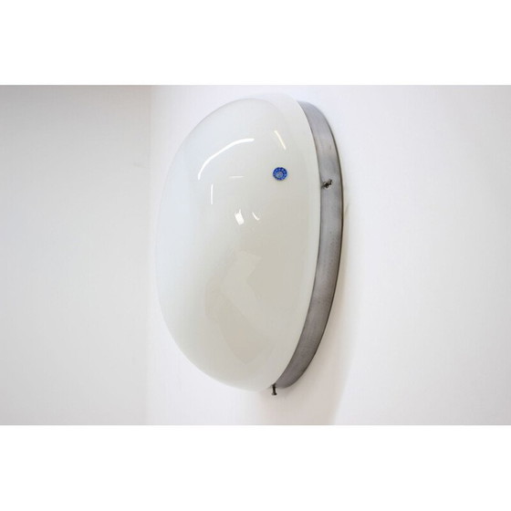 Image 1 of Paire de plafonniers chromés vintage par Napako, Tchécoslovaquie 1940