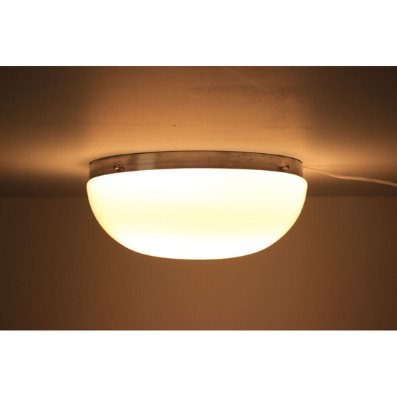 Image 1 of Paire de plafonniers chromés vintage par Napako, Tchécoslovaquie 1940