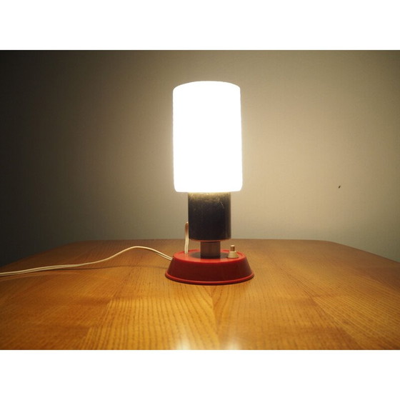 Image 1 of Lampe de table en laiton et verre du milieu du siècle, Pologne, années 1970