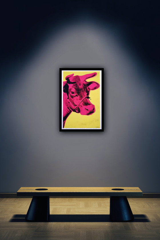 Image 1 of Andy Warhol : "Vache : jaune et rose, 1971".