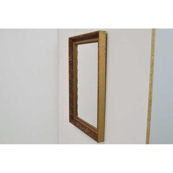 Image 1 of Miroir en bois du milieu du siècle, Tchécoslovaquie années 1960