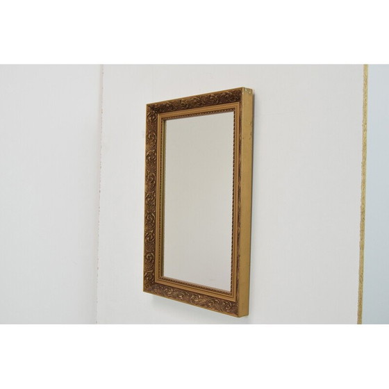 Image 1 of Miroir en bois du milieu du siècle, Tchécoslovaquie années 1960