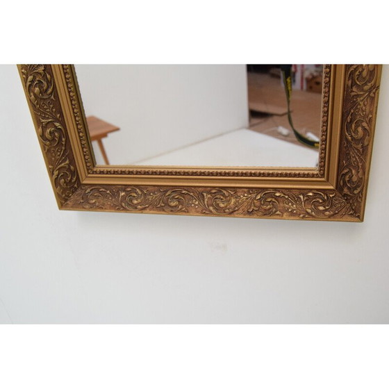 Image 1 of Miroir en bois du milieu du siècle, Tchécoslovaquie années 1960