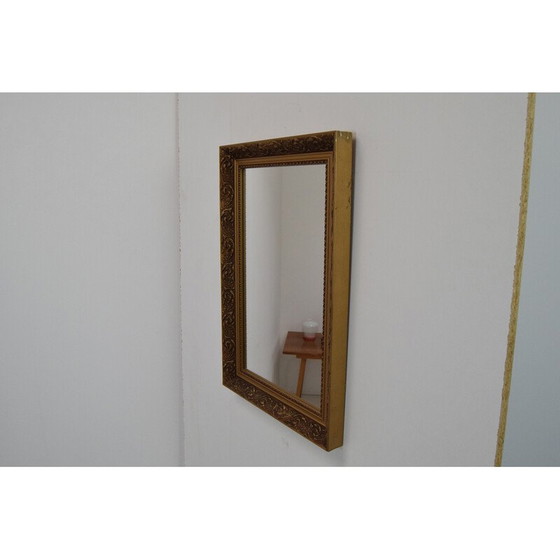 Image 1 of Miroir en bois du milieu du siècle, Tchécoslovaquie années 1960