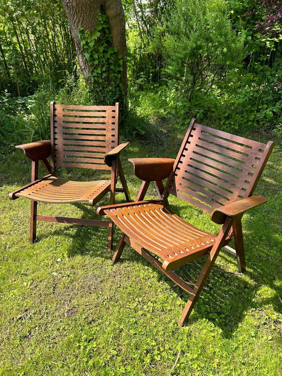 Image 1 of Paire De Fauteuils Pliants « Rex » Par Niko Kralj