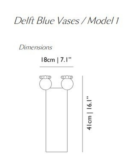 Image 1 of Moooi Vase bleu Delft / Modèle 01