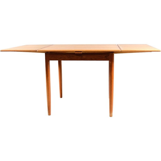 Table de salle à manger extensible en teck, Danemark 1969