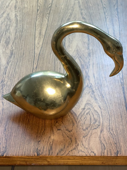 2 X oiseaux en laiton vintage