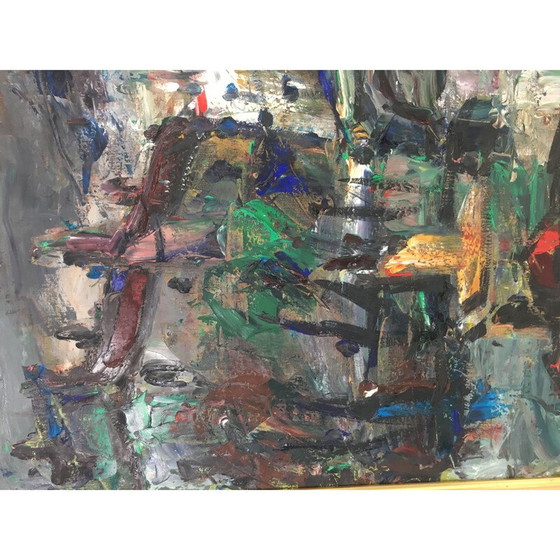 Image 1 of Huile vintage sur toile, 1960