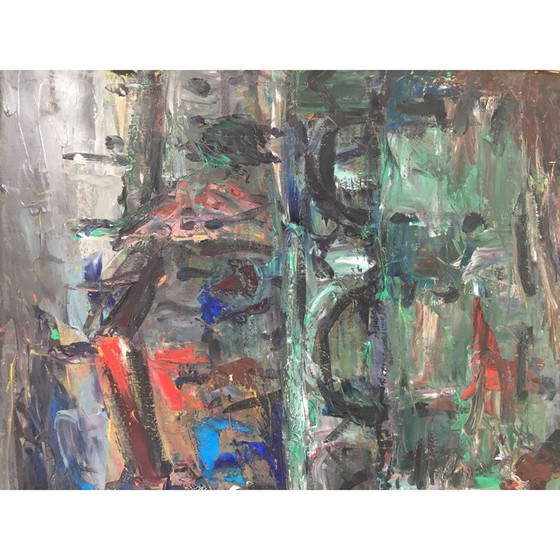 Image 1 of Huile vintage sur toile, 1960