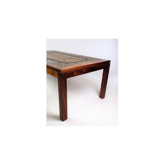 Image 1 of Table basse vintage avec carreaux en bois de rose, Danemark 1960