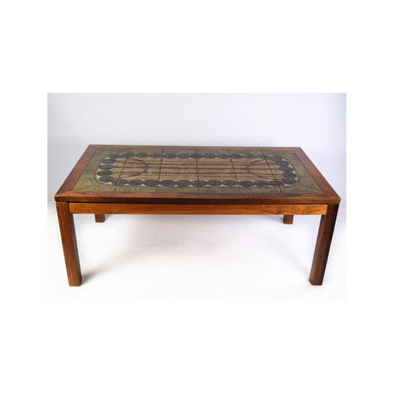 Image 1 of Table basse vintage avec carreaux en bois de rose, Danemark 1960