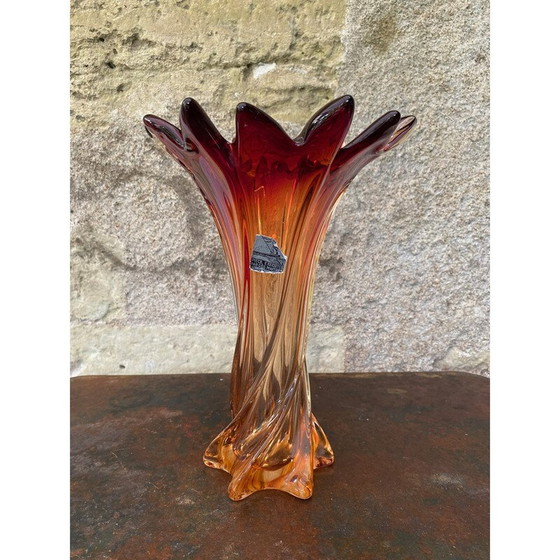 Image 1 of Vase vintage en verre de Murano, 1970