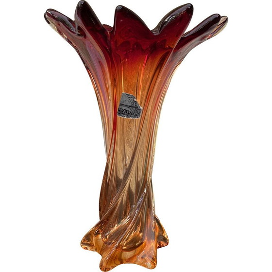 Image 1 of Vase vintage en verre de Murano, 1970