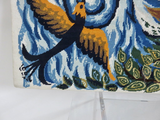 Grande Tapisserie, Canevas, Futuriste, Femme Stylisée, Moderniste, 1960 70